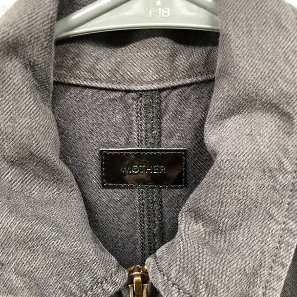 Mother The Specialist Jumpsuit Womens XS Gray Long Sleeve Ankle Faded Black - Picture 5 of 14